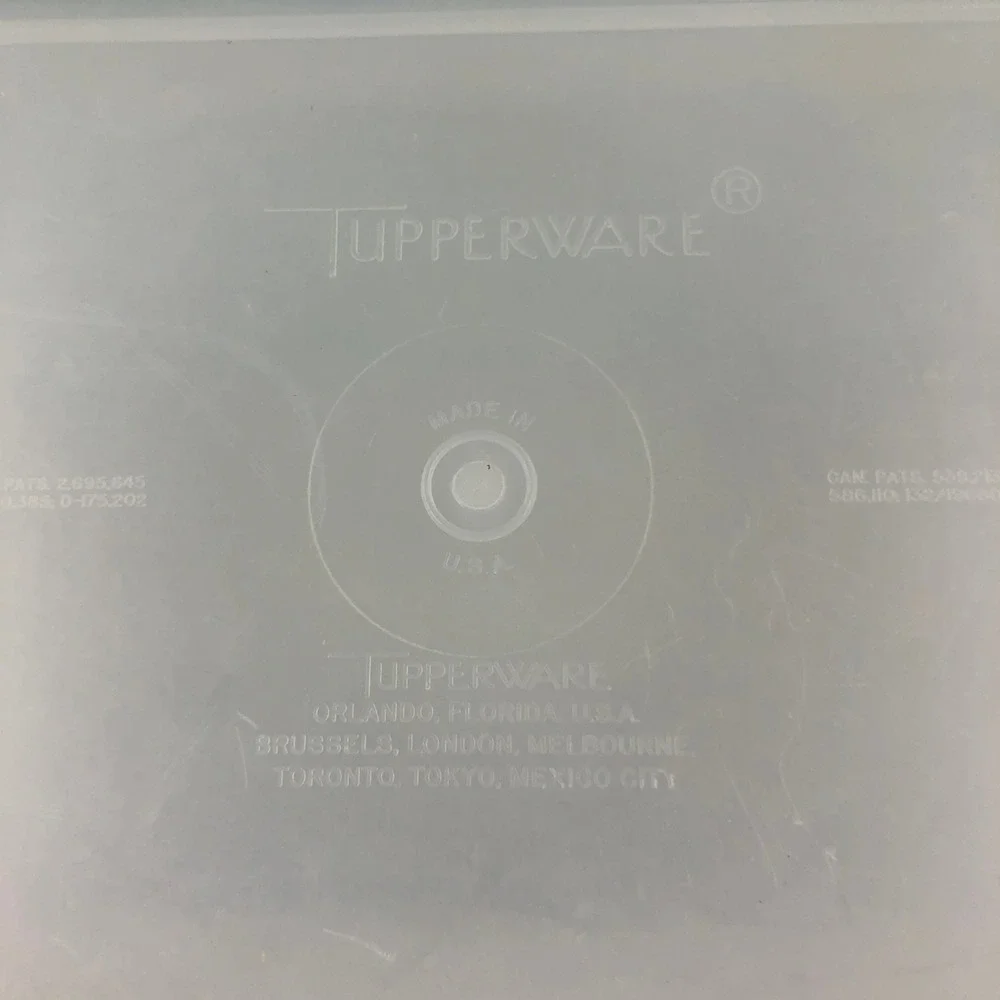 Vintage Tupperware 171-2 Rectangular Bread Box Storage Container Frosted Sheer